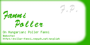 fanni poller business card